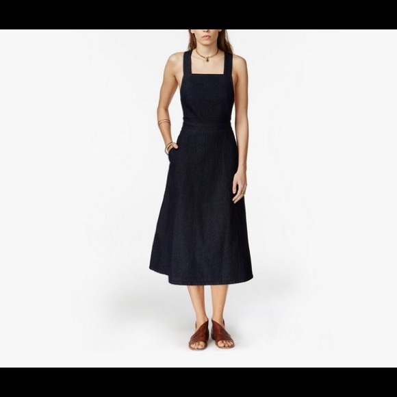 Free People Dresses & Skirts - Free People Apron Midi Denim Dress